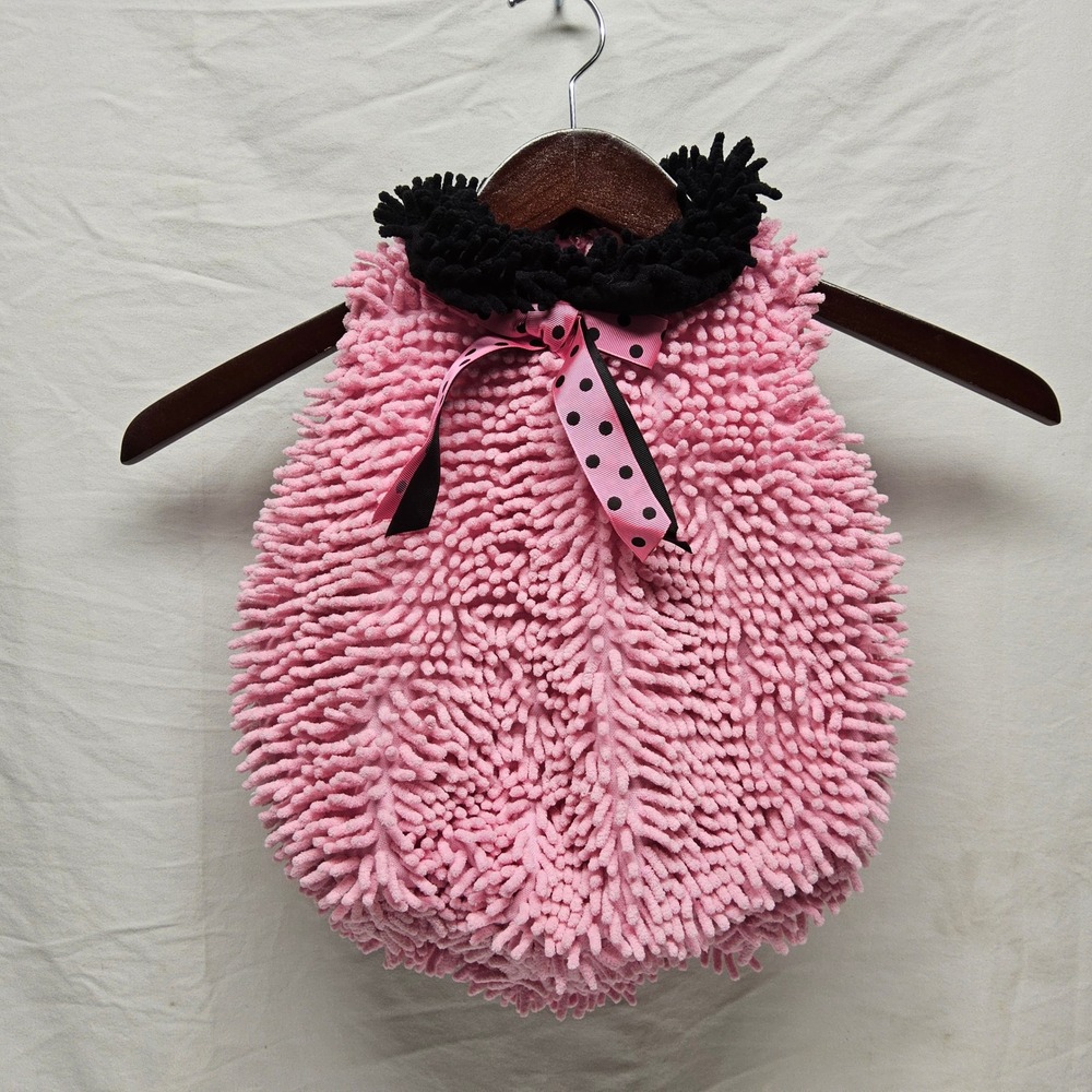 Princess Paradise Poodle Costume Vest Toddler 12/18M‎ Pink Shaggy Chenille Bow
